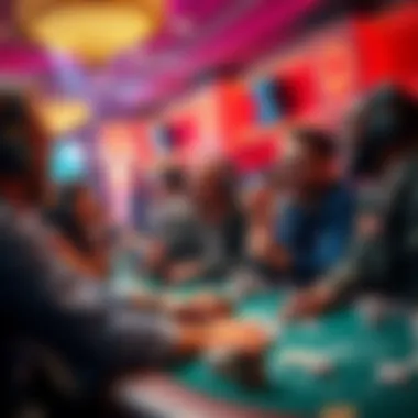 Gambling excitement unfolds A lively gambling scene with players expressing excitement as a $4.2 million pot is announced during a live stream.