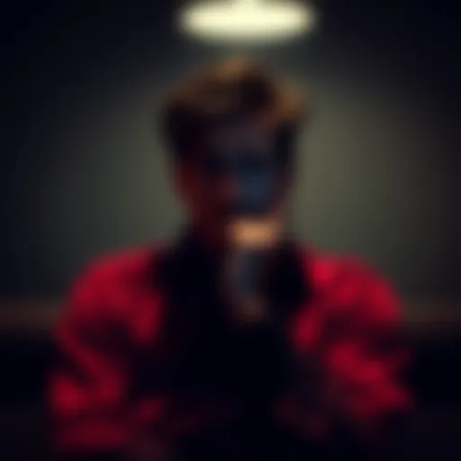 Individual sitting alone looking worried, showing the emotional impact of gambling relapse after six months. The setting has a somber tone with dim lighting.