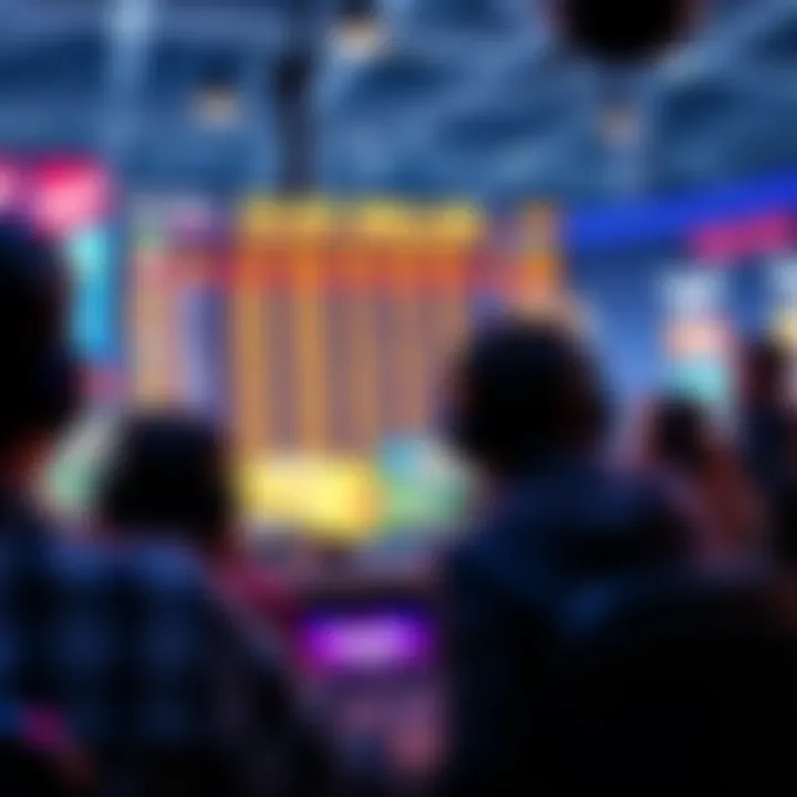 A gambling streamer showcasing game odds on a screen while viewers react in a chat