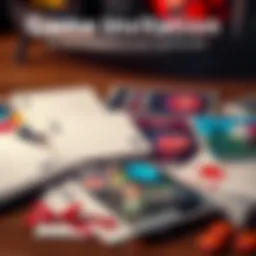 A close-up of various game invitations spread out on a table, with some invitations looking official while others appear questionable.