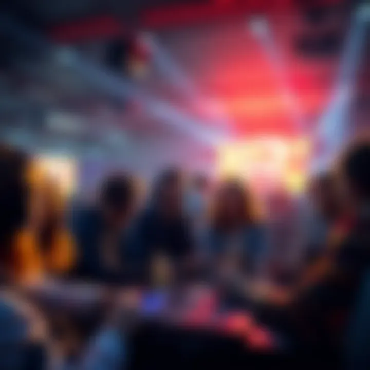 People engaging in a lively debate about luck versus strategy in gaming.