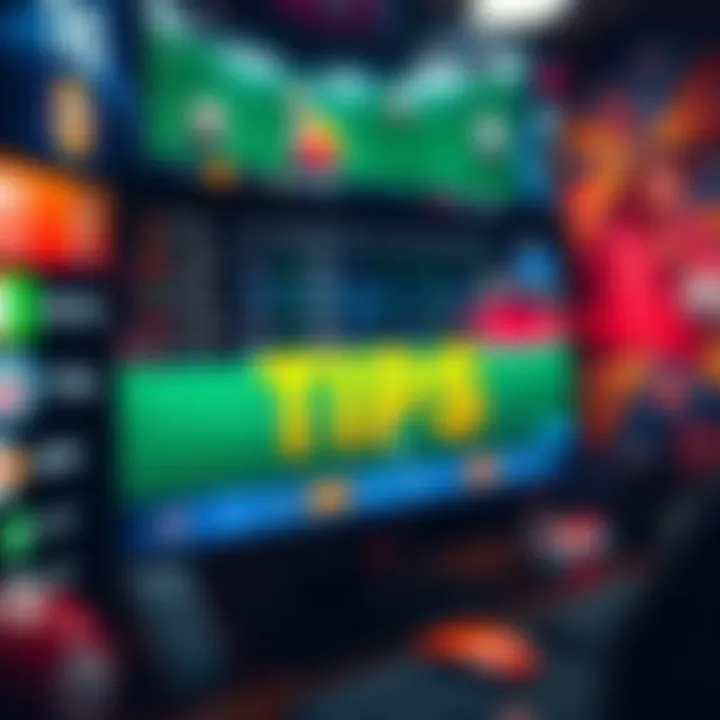 Game and Betting Tips A collection of betting odds and game strategies on a digital screen with sports icons