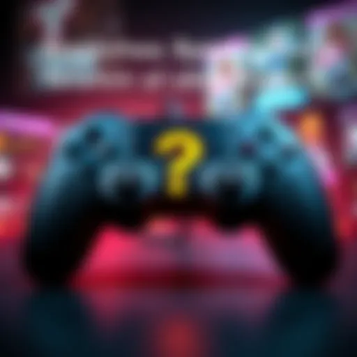 A video game controller with a question mark symbol, symbolizing the debate over which game can surpass Tome.