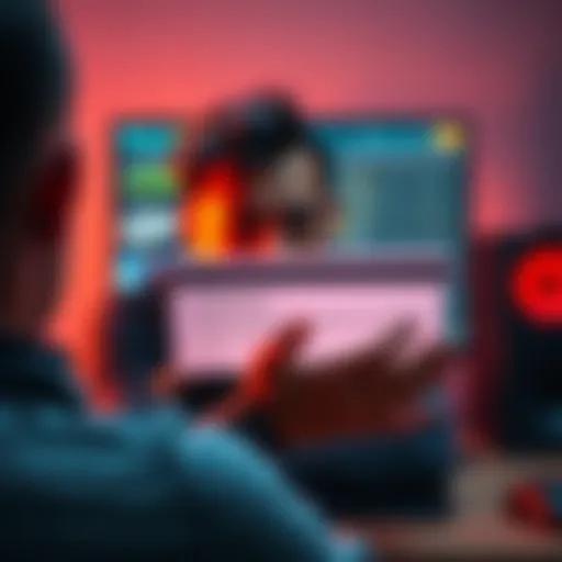 Game Loss Notification A player looks frustrated while reading a loss notification for a game that never took place, with a computer screen displaying the details in the background.