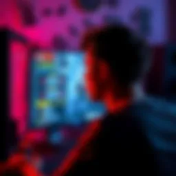 A person is contemplating game codes while looking at a computer screen with paused game graphics