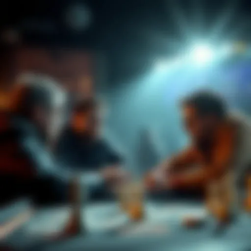 Two players discussing game strategies with a focus on risk management