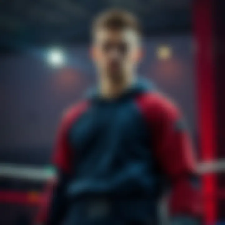 Gamrot stands confidently, preparing for a match, focused and determined.