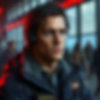 Garrett discussing J4 events Garrett providing insight on the significant events of J4 with a serious expression