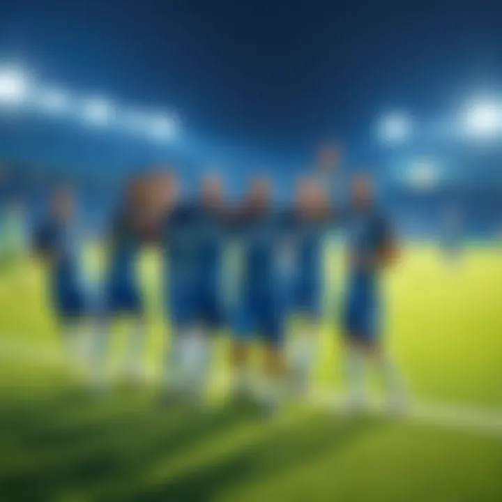 Genk football players celebrating a recent victory on the field after a match.