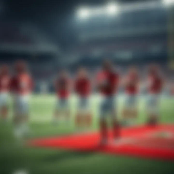 Georgia football team on the field Georgia football team players looking disappointed after a controversial game ending