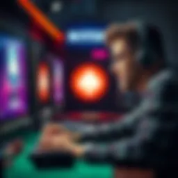 Frustrated player looking at a computer screen with GGPoker's logo, waiting for a response about a botting report.