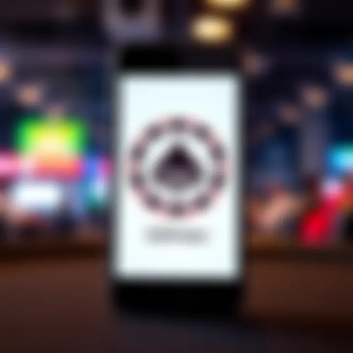 A smartphone displaying the GGPoker logo with a warning symbol indicating unavailability in the USA and Ecuador.