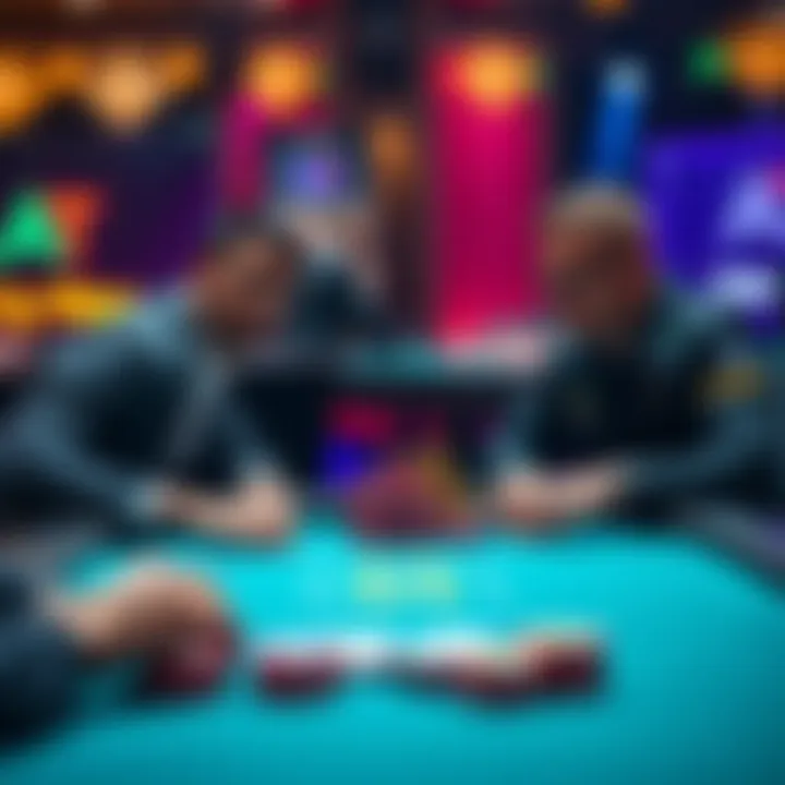 Two players at a GGPoker table discussing strategies on applying a fold during a turn bet in NL Hold'em