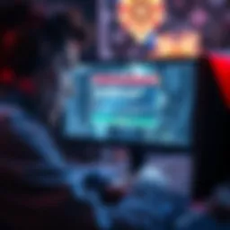 A frustrated player looking at a computer screen displaying a frozen GGPoker account message