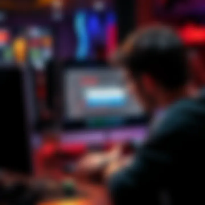 GGPoker Login Issues A person frustrated with a computer display showing a login error screen for GGPoker, indicating location access issues.