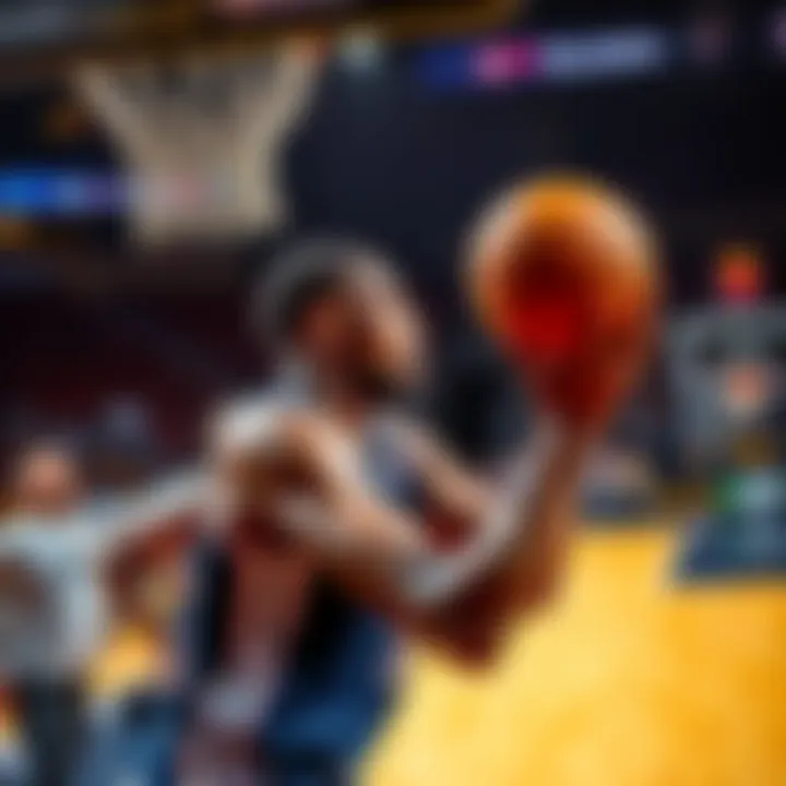 Giannis Antetokounmpo focuses on making a crucial basketball shot during a game