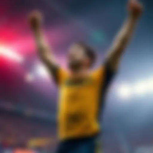 Giddey raises his arms in triumph after scoring a crucial point during a game