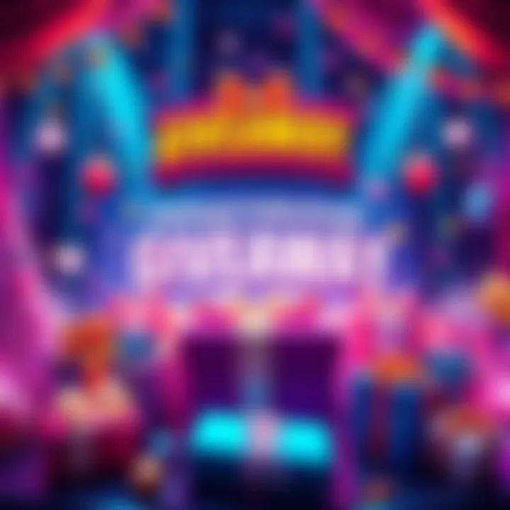 Announcement of a Giveaway A colorful graphic showcasing a giveaway with prizes and excitement, highlighting the chance to win cool rewards