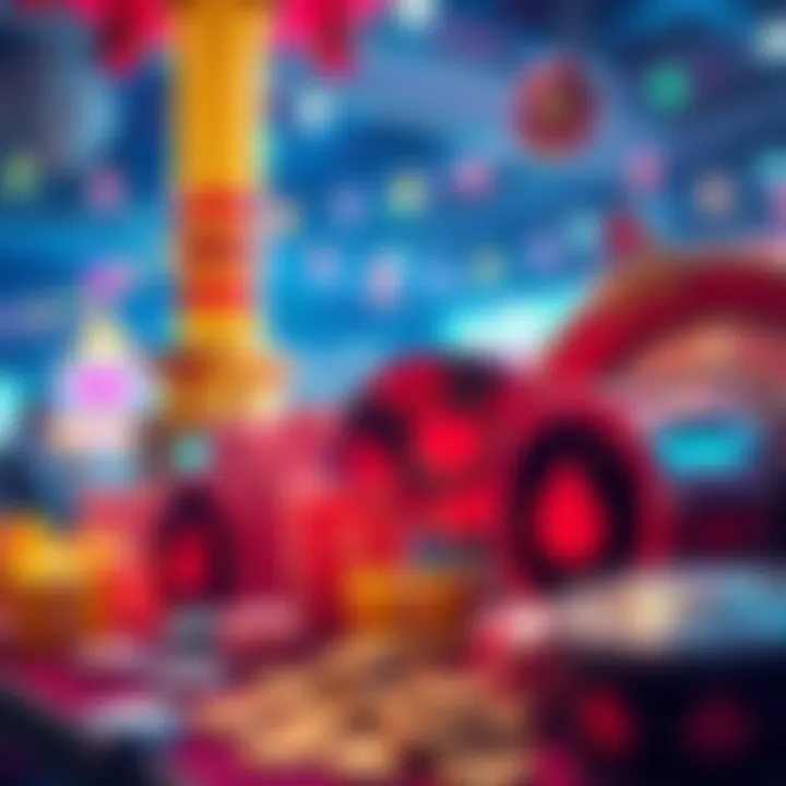 Trends and regulations in the gambling market for 2025 with various game symbols.