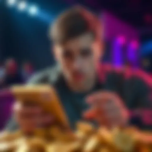 A gold player looking puzzled while checking his account for monthly bonuses.