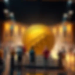 Gold Bonus Announcement A graphic showing a gold coin with a stair symbol, indicating a bonus related to gold rewards with people discussing around it.