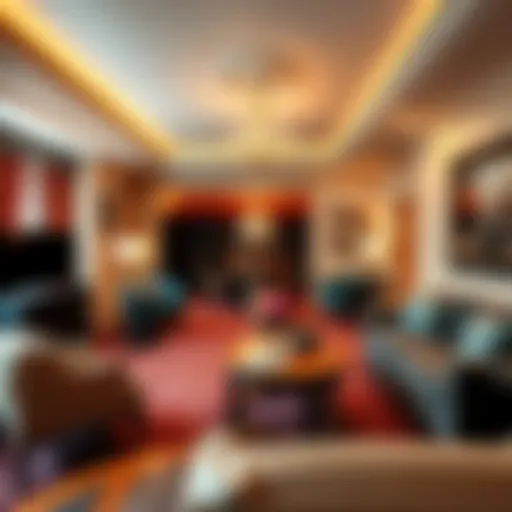 A spacious and elegant suite featuring plush furnishings and beautiful decor at the Golden Nugget