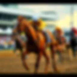 Golden Tempo, a thoroughbred horse, races ahead to finish first at the Kentucky Derby after starting in last place.