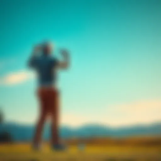 A golfer named Scotty stands on a green, preparing to take a swing while considering a decision between a bet or cashing out.