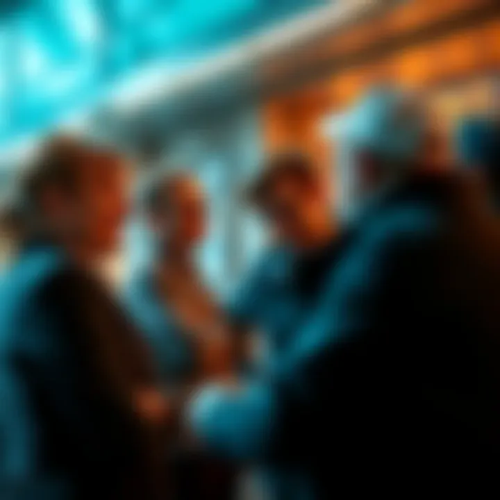 A group of people engaged in a discussion about the importance of a specific event or decision.