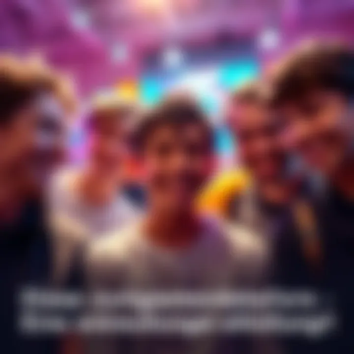A diverse group of boys smiling and talking about their upcoming events, showing enthusiasm and energy.