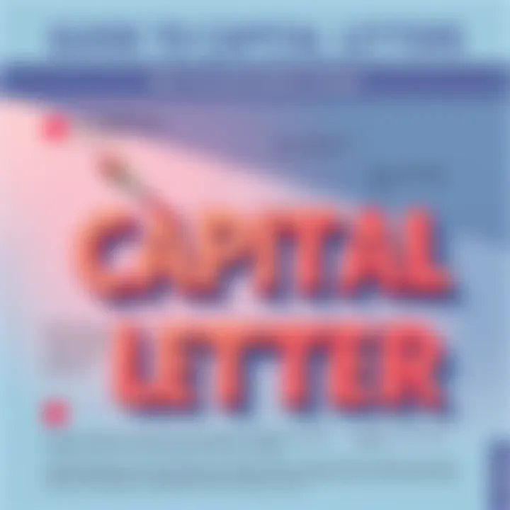 Illustration showing the rules for using capital letters in writing with examples