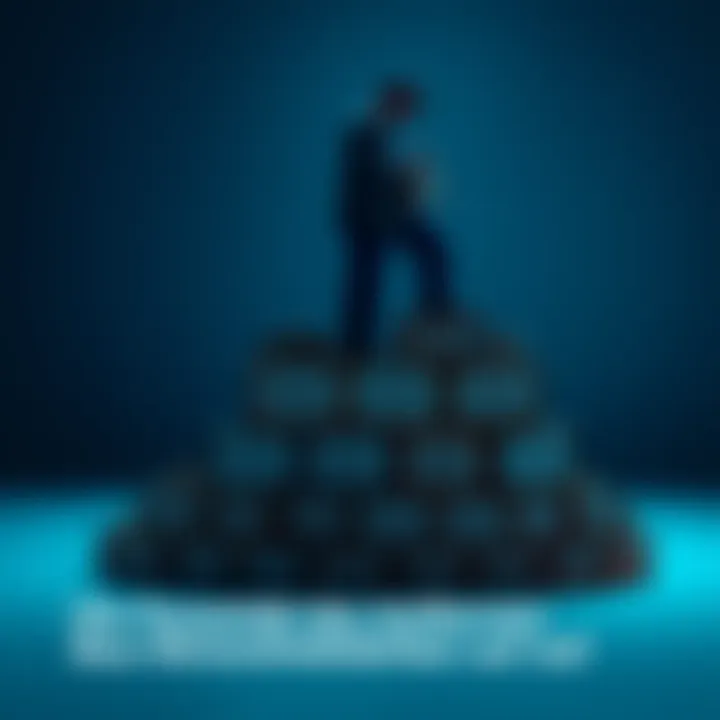 A person stacking blocks labeled with healthy habits to form a pyramid, symbolizing the journey of quitting addiction.
