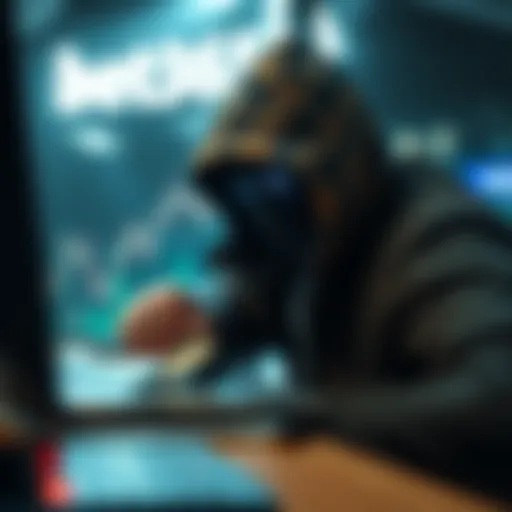 A graphic representation of a hacker accessing an online betting account, with money being transferred from a Bet365 account.