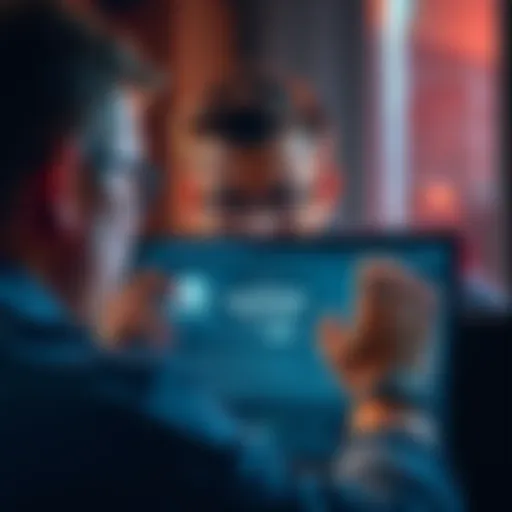 A frustrated person looking at a computer screen displaying a 'service unavailable' message related to Hacksaw