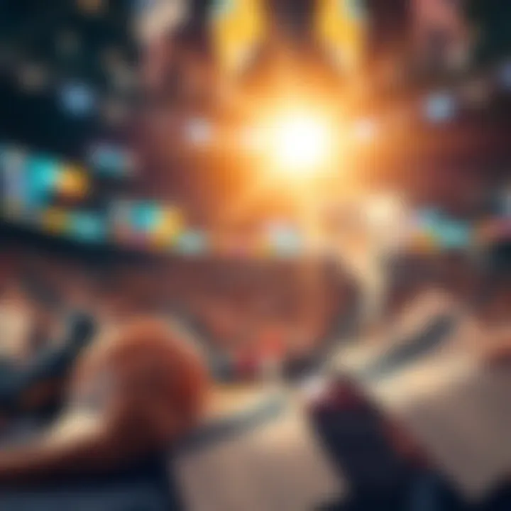 A basketball game scene showing betting slips and odds for halftime wagers during the Nuggets vs. Cavs match.