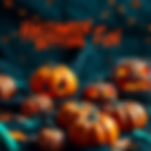 A spooky Halloween theme with pumpkins and sports betting elements, featuring basketball and odds symbols