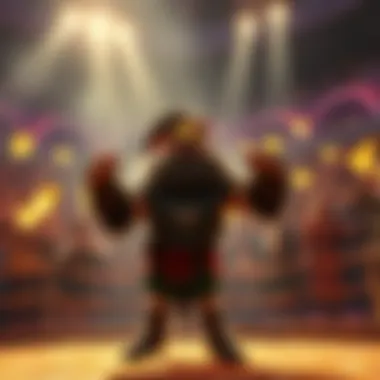 Hamby stands strong in the arena, surrounded by cheering fans and fierce competitors, all vying for the title of 'King of the Arena'.