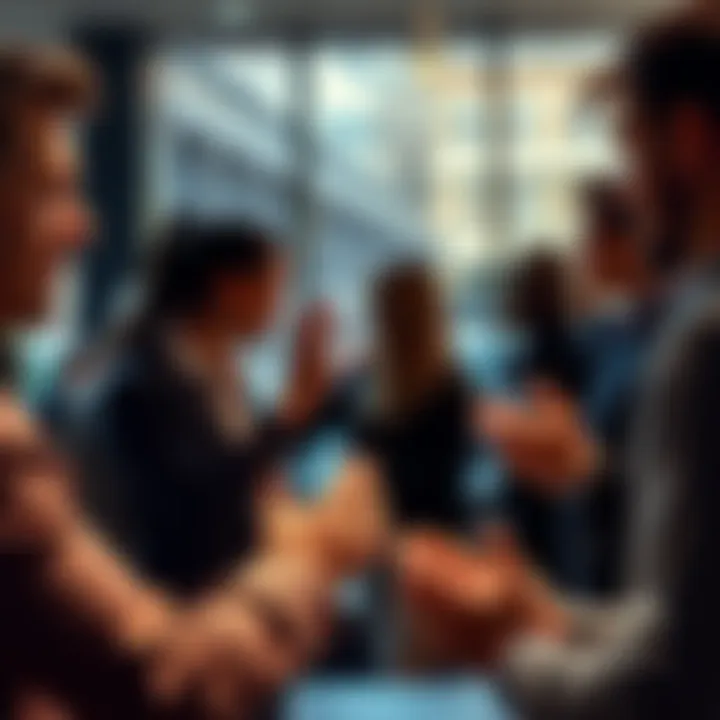 Various people using hand gestures while talking in a casual setting