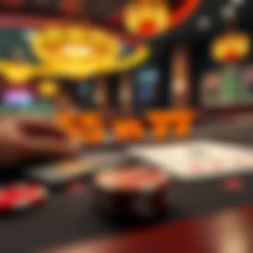 A visual comparison of two playing strategies in a casino setting, highlighting the differences between Hand Help 55 and Hand Help 77 with charts and graphics.