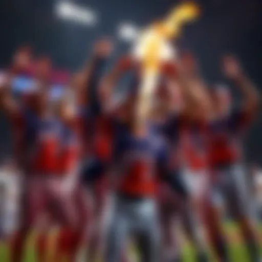 Hanwha Eagles team celebrating a victory after a game against KIA Tigers, showing excitement and teamwork.