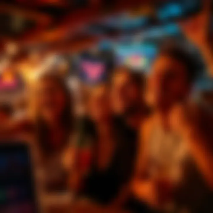 A group of friends laughing and enjoying a night out together, celebrating their carefree adventures