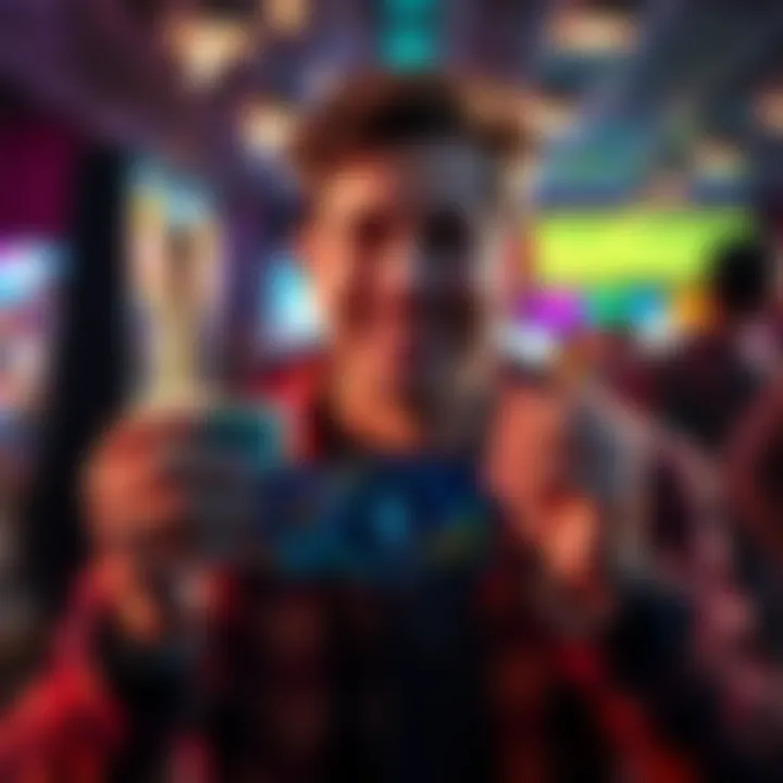 A person smiling while holding a cash reward, celebrating their first hidden bonus experience