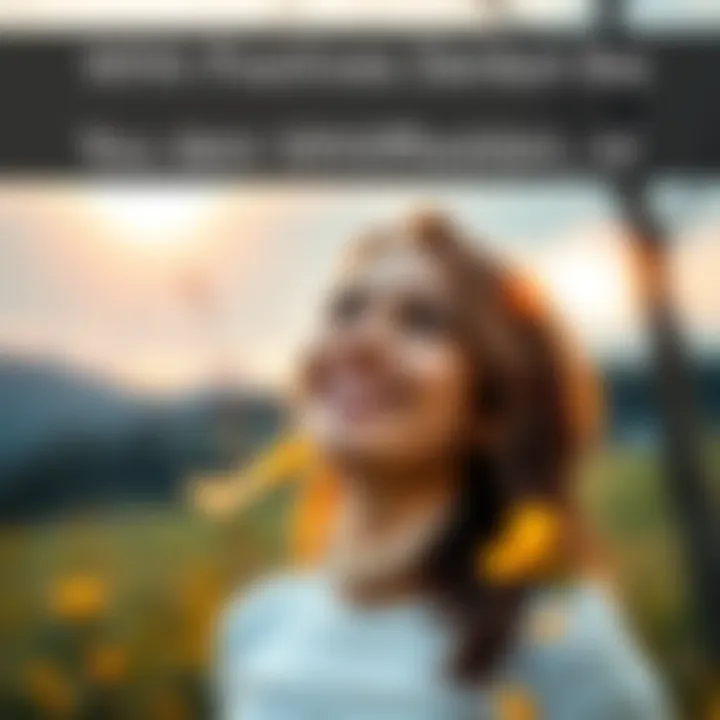 A person smiling and enjoying nature, representing the benefits of positive thinking.