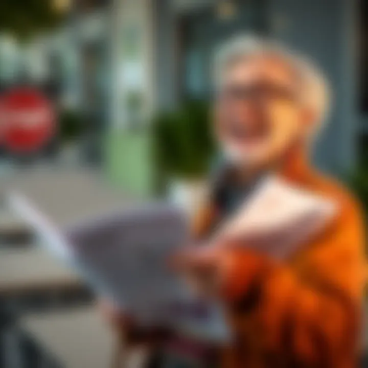 A joyful person with a big smile, holding financial documents, looking hopeful about retirement and financial recovery.