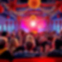 People celebrating and thanking supporters of the heating trend with colorful decorations and banners