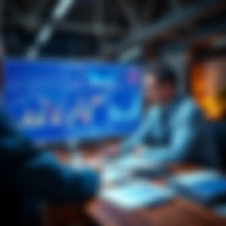 A financial analyst reviewing charts and graphs about hedge fund risk management strategies at a desk