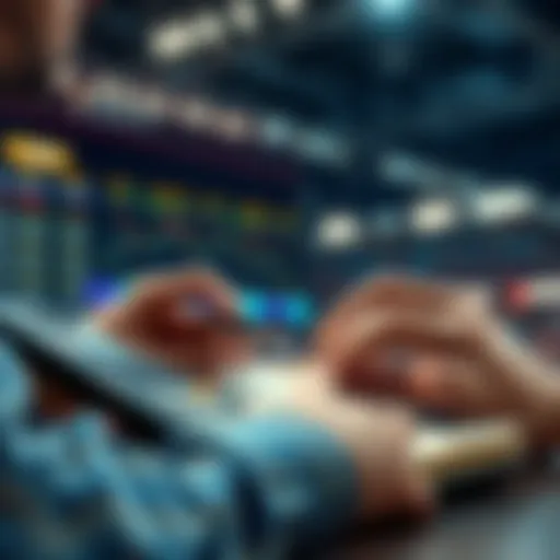 Person analyzing sports betting odds with a calculator and a notebook to maximize profits