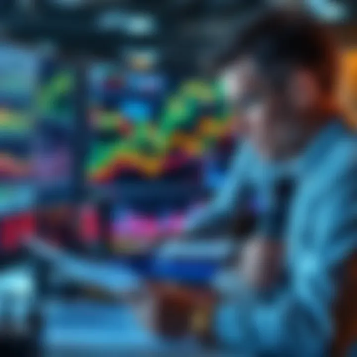 Investment Strategies A professional reviewing financial charts and graphs to hedge investments