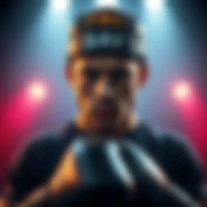 Hernandez in boxing gear looking concerned, with FBI logo overlay