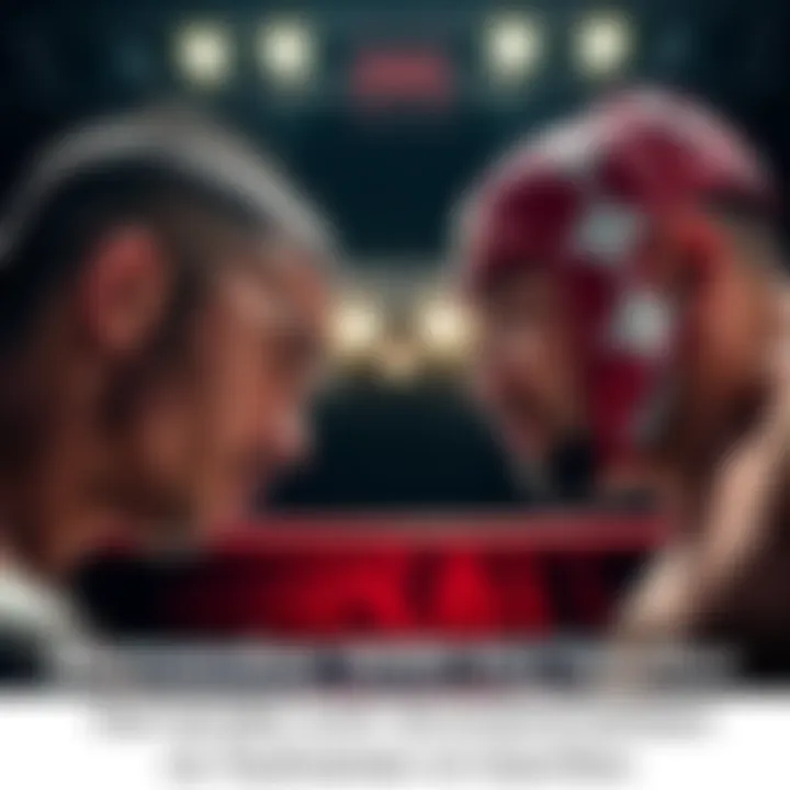 Hernandez and Strickland in a tense stare down before their fight, showcasing their determination and readiness